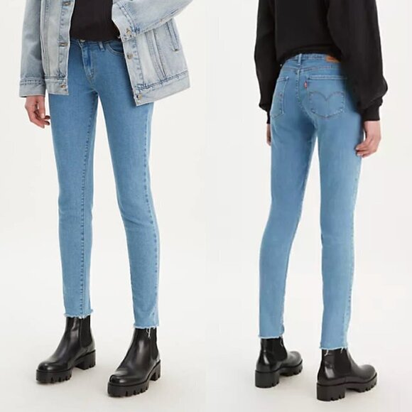 NWT Levi's Skinny Jeans Size 34 Plus Size Blue Light Wash 711 Mid Rise - Picture 7 of 8